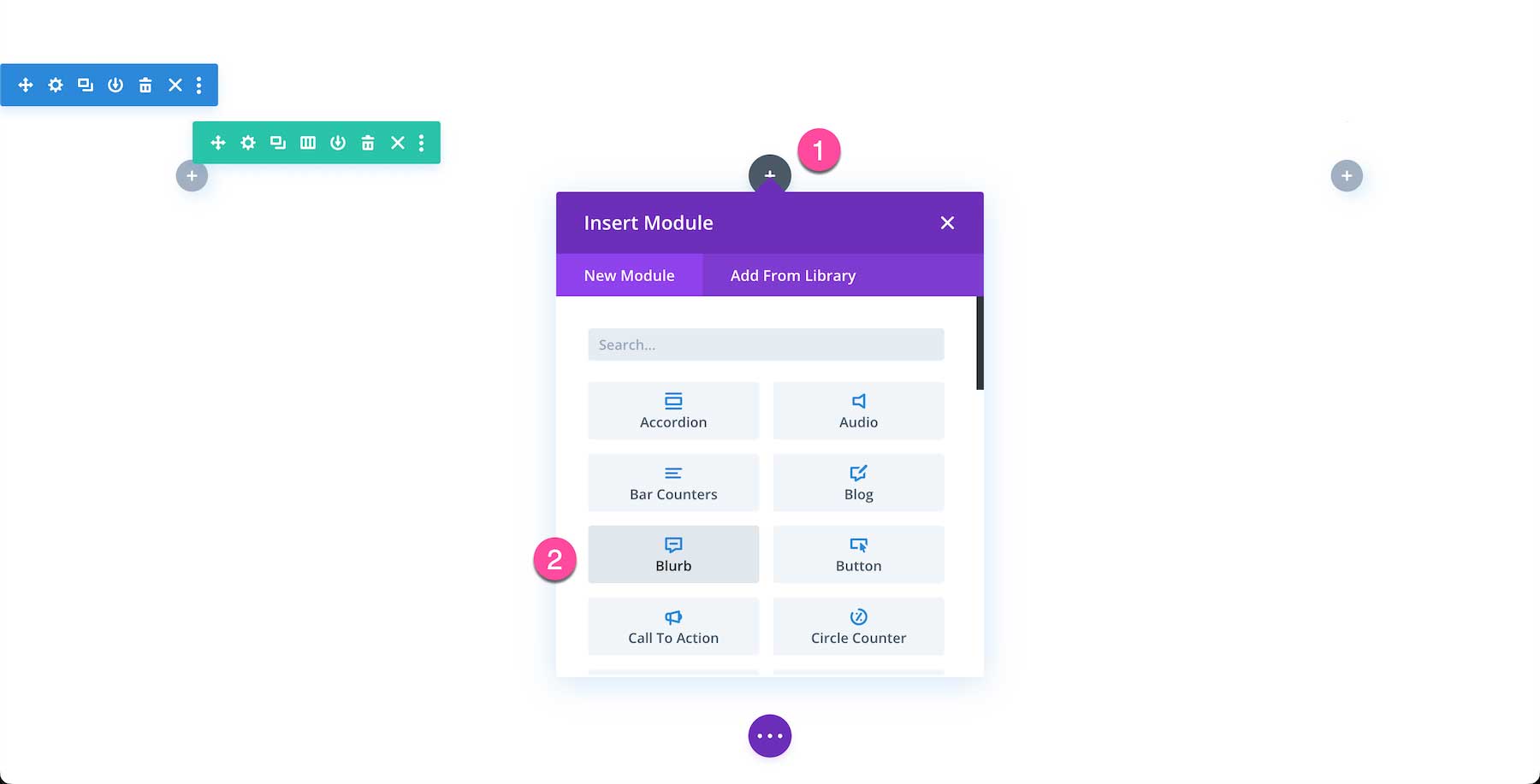 Add the Divi Blurb Module