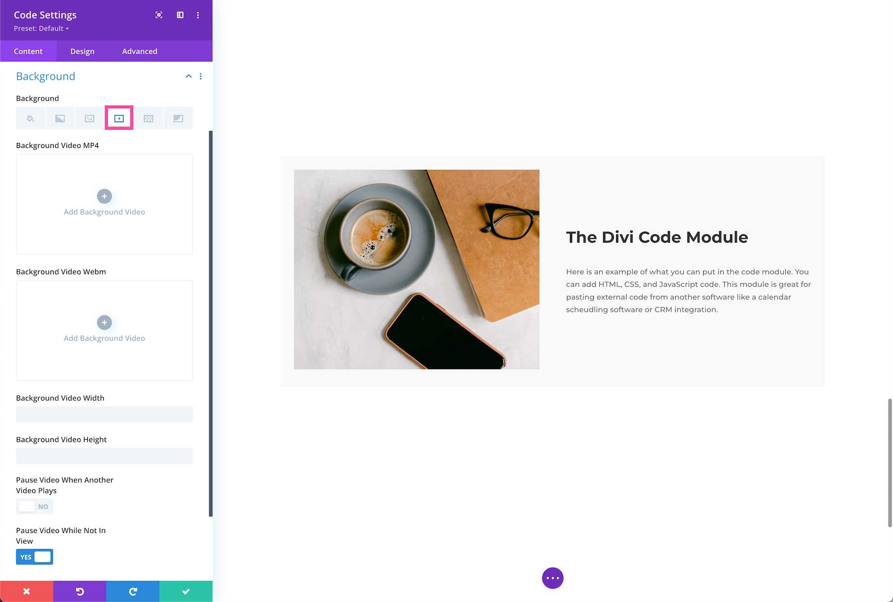 How to add a background video