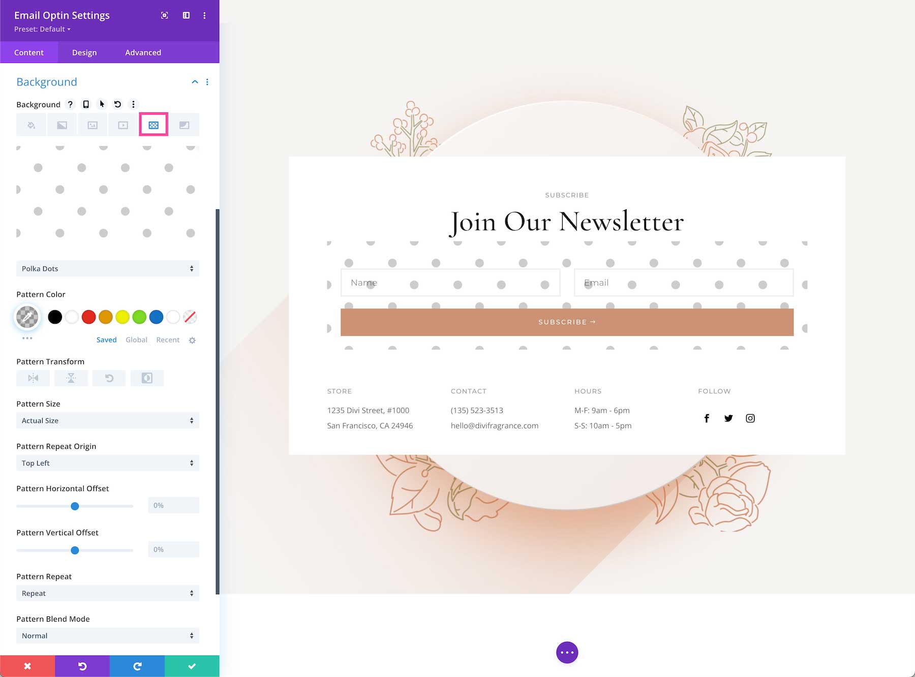 How to add a background pattern
