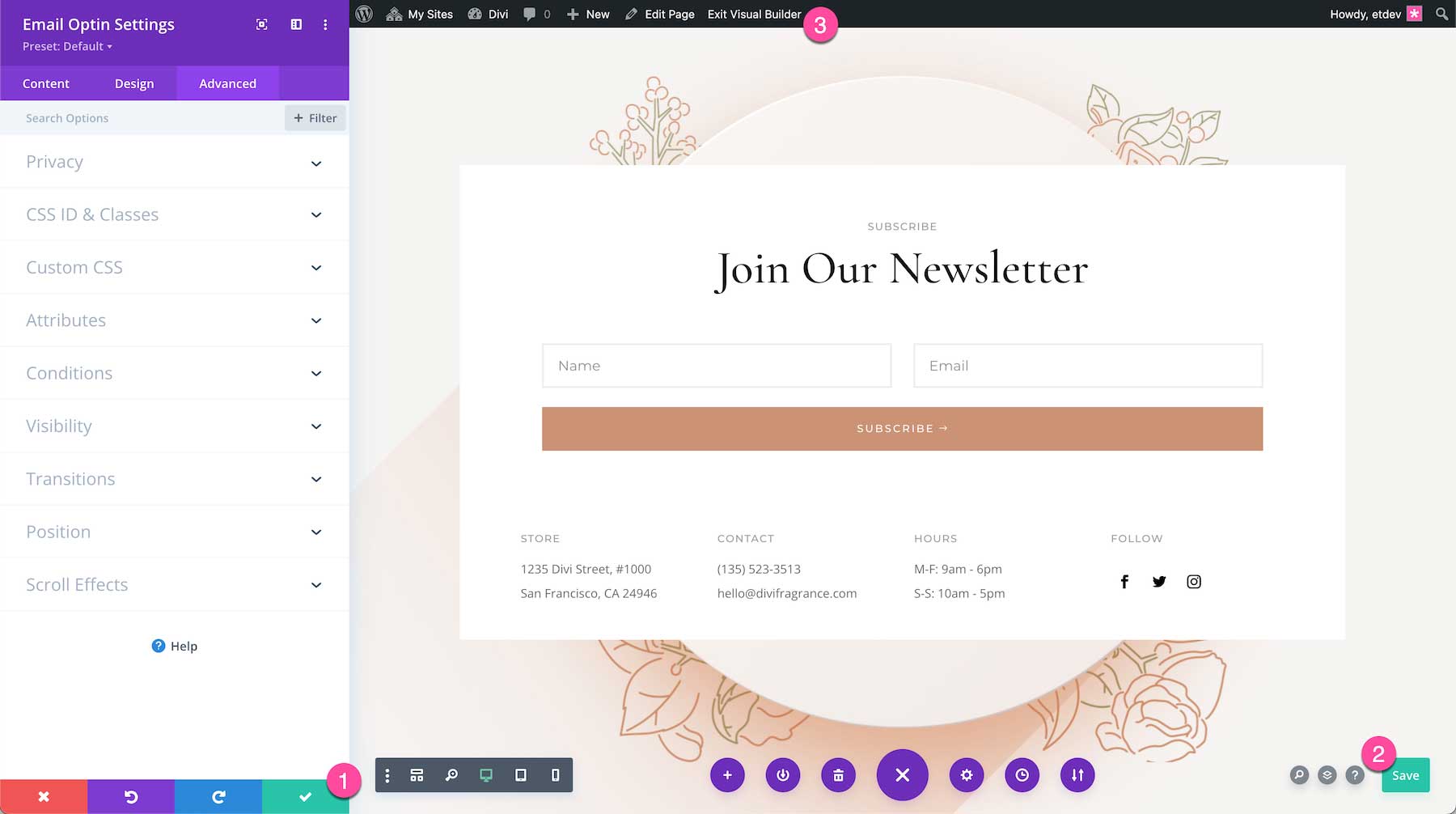 Divi Email Optin Module