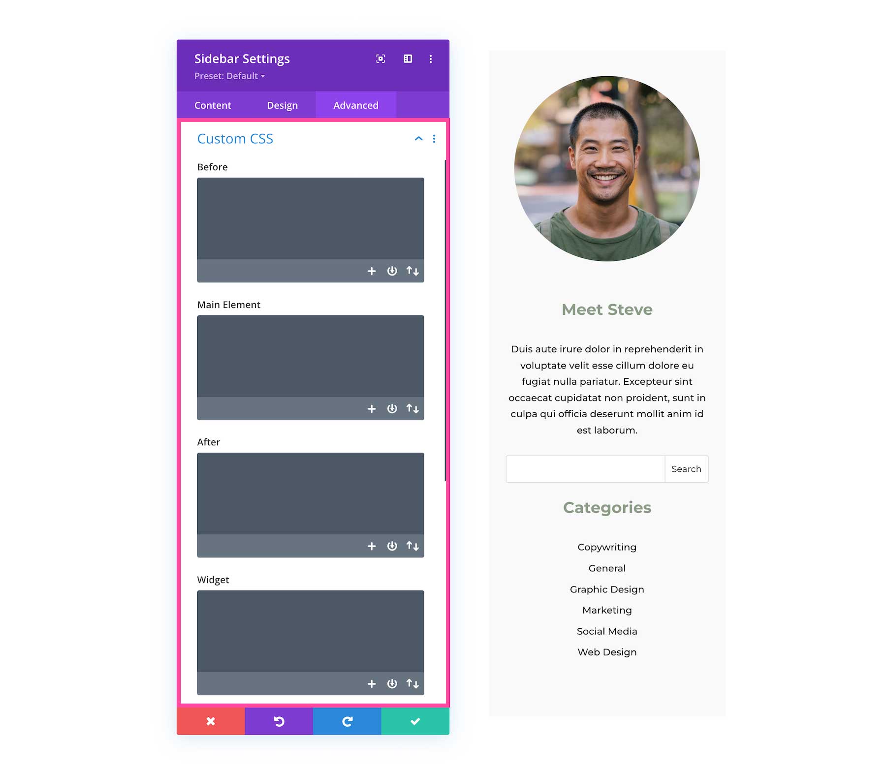 Divi Sidebar Module Custom CSS