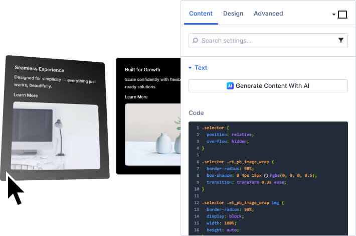 Add your own custom code anywhere