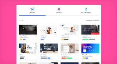 Manage Unlimited Sites With Divi Dash