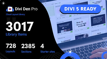 Divi Marketplace Item - Divi Den Pro Huge Layout Library