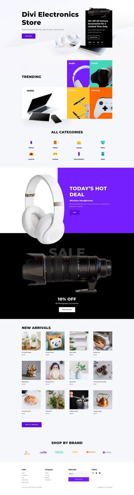 Electronics store layout