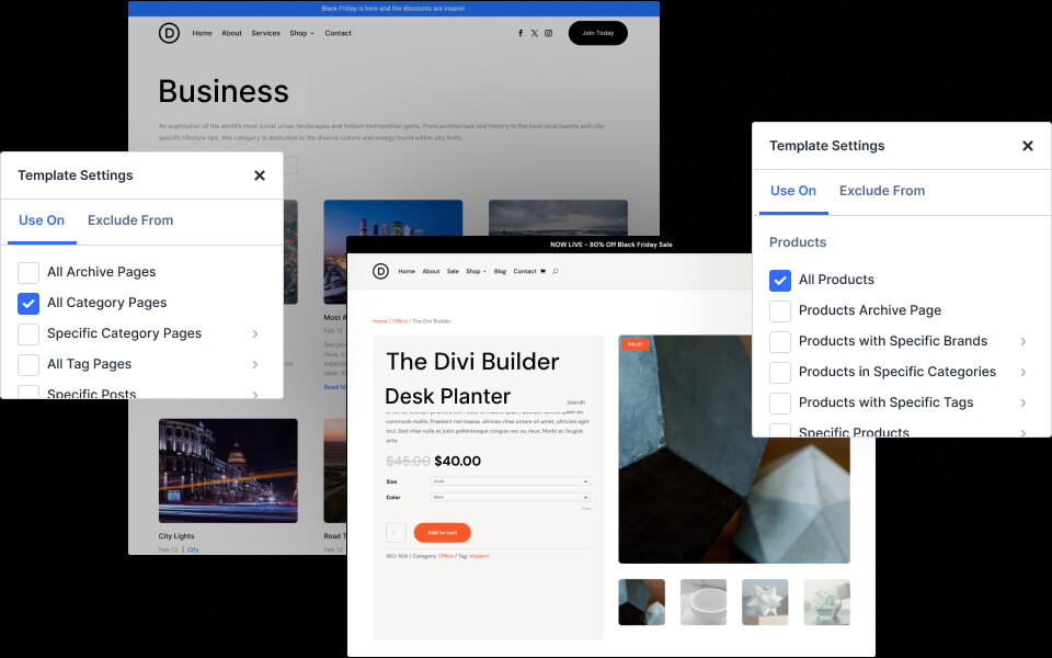 Theme Builder Template Assignments