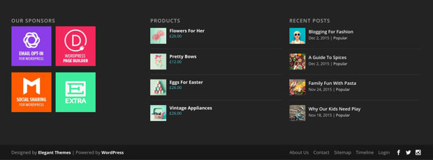 Secondary & Footer Navigation