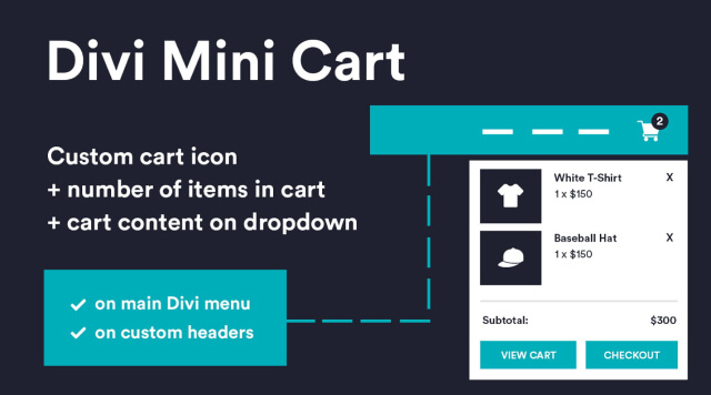 Divi Marketplace Item - Divi Mini Cart