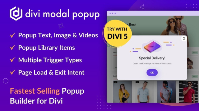 Divi Marketplace Item - Divi Modal Popup