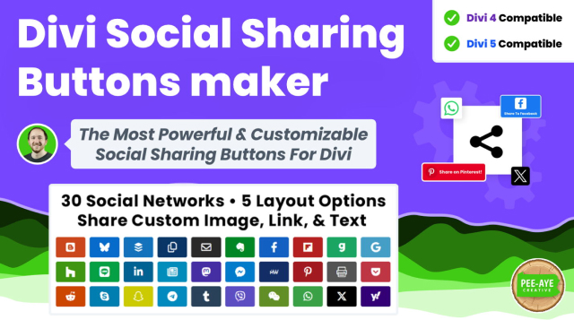 Divi Marketplace Item - Divi Social Sharing Buttons