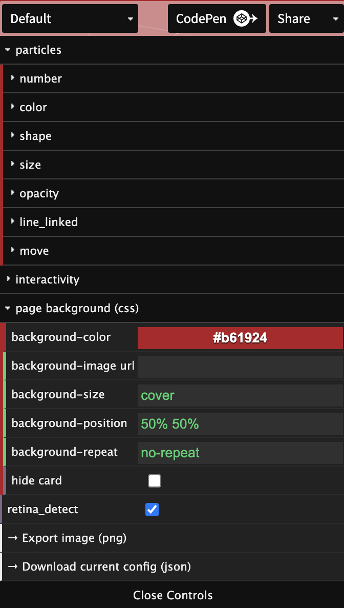 Particle JS Screenshot 1