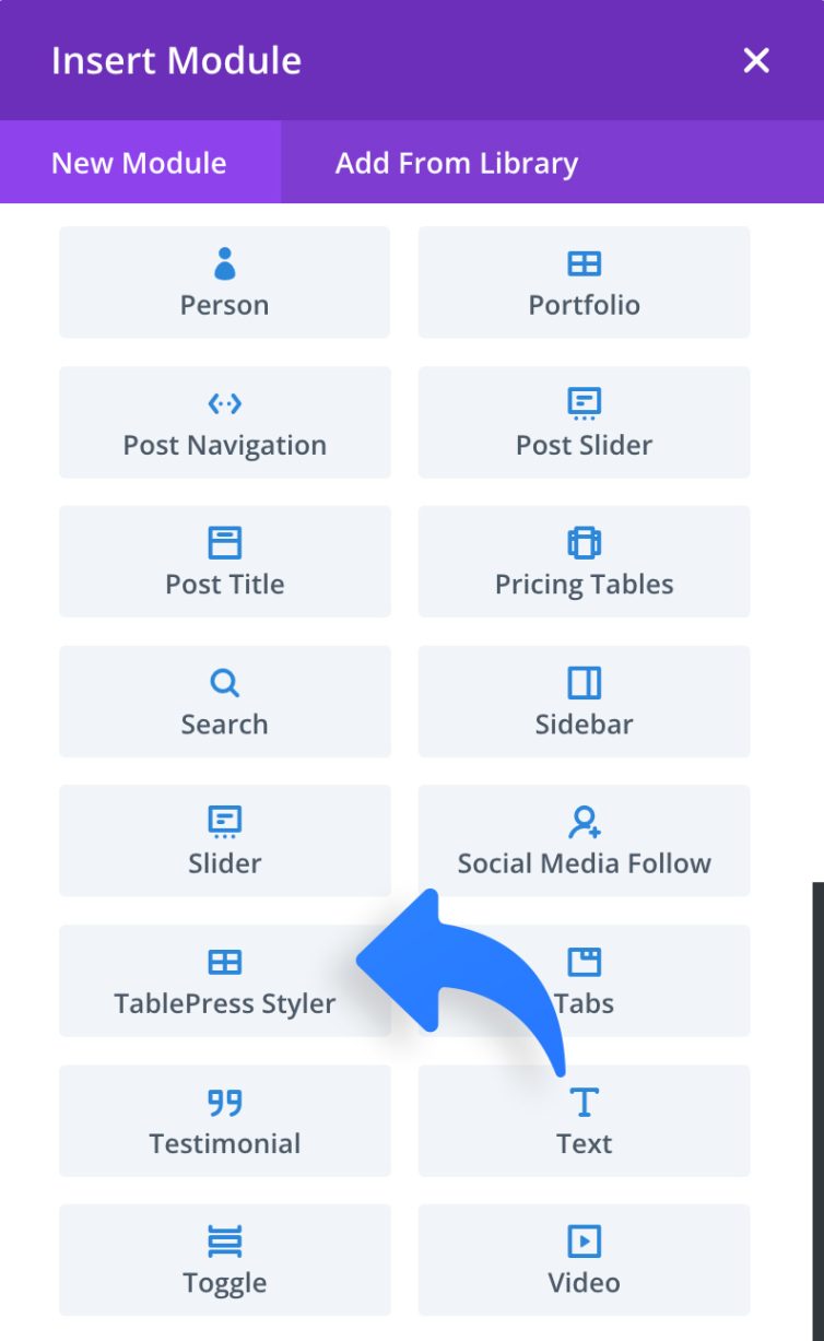 TablePress Screenshot 1